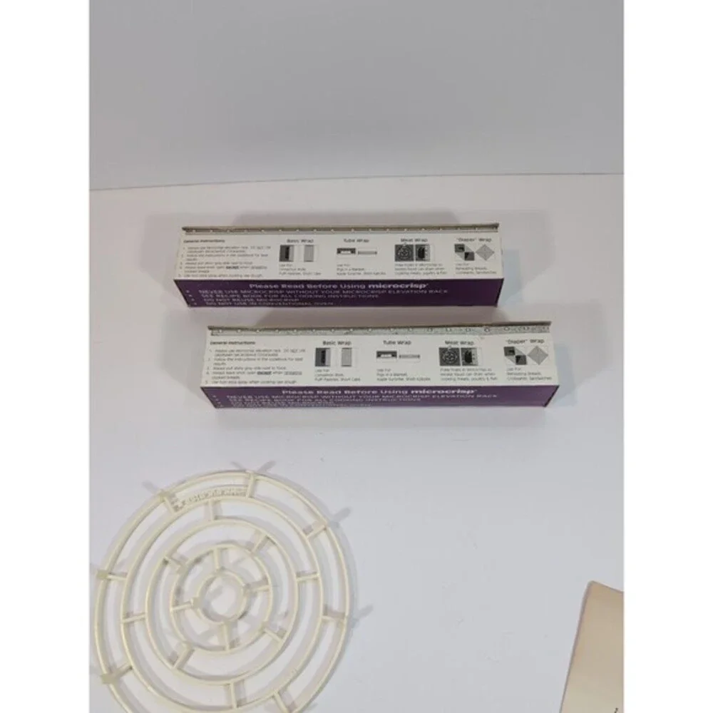 Microcrisp Kit‎ ~ 2 Microwave Crisping  Browning Wrap With Tray Cookbook Manual